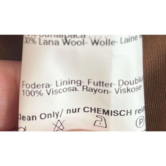 Cinzia Rocca Womens Size 6 Brown Alpaca-Wool Blend Coat Jacket Made in Italy - Picture 13 of 16